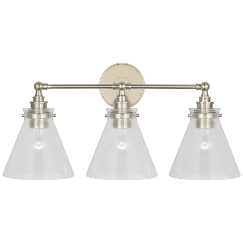 Parkington 3 - Light Vanity Light, Clear, Polished Nickel