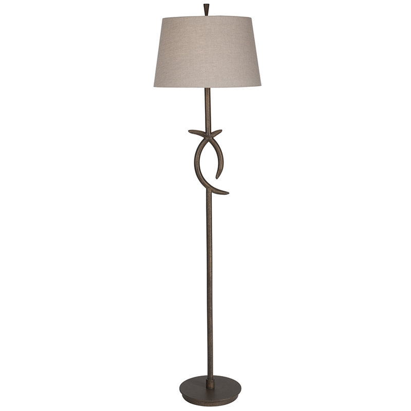 Asbury Floor Lamp, Linen Irish, Bronze