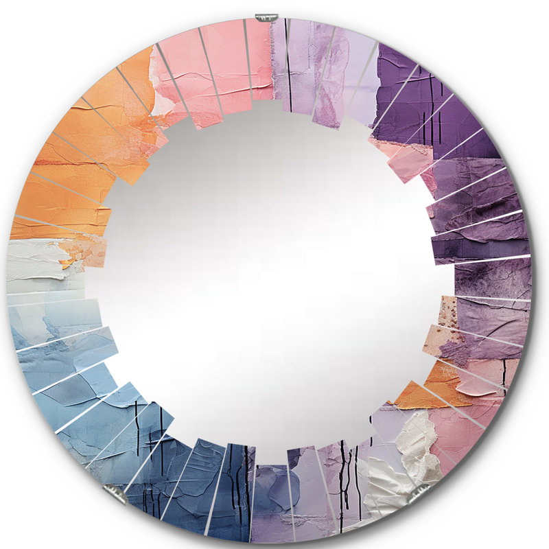 Kimolo - Miroir mural moderne rond, 24 po x 24 po