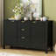 Armoire d'entrée avec motif ondulé - 3 tablettes réglables-1660228033