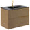 Kora Art 40" Fluted Wall-Mounted Single Bathroom Vanity with Integrated Ceramic Top & Handles