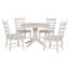 Ensemble de table de salle à manger 5 pièces avec table ronde extensible et chaises rembourrées, parfait pour une utilisation polyvalente et un décor élégant-129386198-129386200-129386202