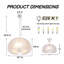 Luminaire suspendu citrouille moderne D40 (blanc)