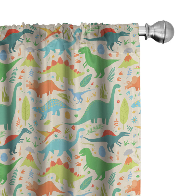 Multicolore rideaux à 4 panneaux East Urban Home, L 56 po x L 63 po