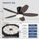 36/42/48" Flush Mount Low Profile Ceiling Fan With Light And Remote/app Control