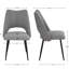 4 chaises de salle à manger grises souples avec des pieds en mousse à haute rebond et des pieds réglables, idéales pour la cuisine, 4 chaises grises, coussins, pieds, pieds, cuisine, sessions