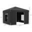 Abri escamotable avec parois latérales Outsunny 9,7 pi x 9,7 pi-1485113462