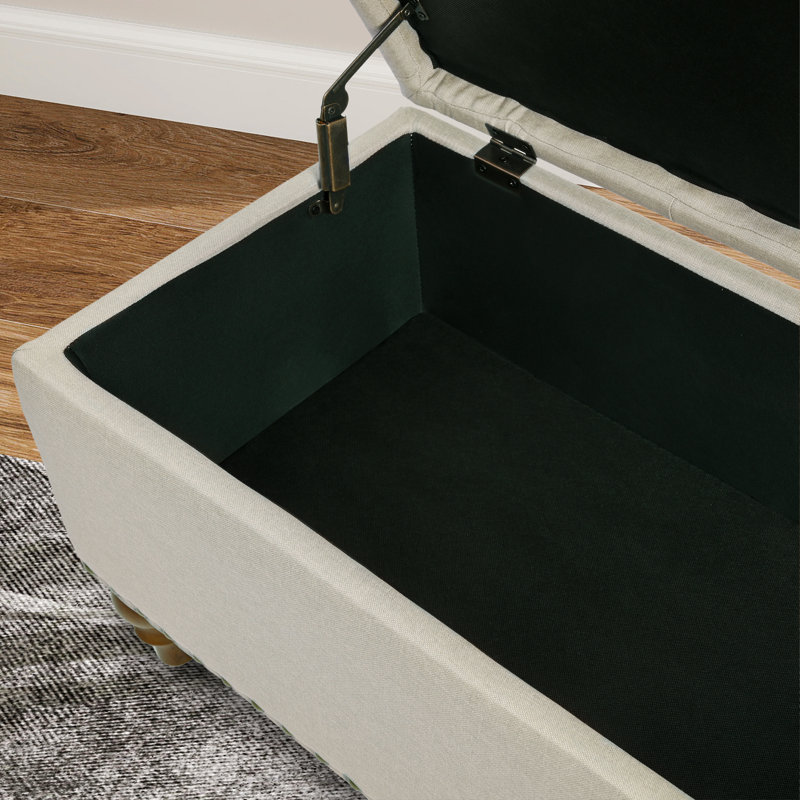 Ottoman storage bench,, Beige