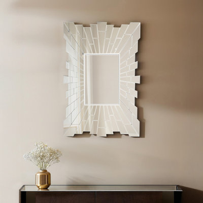 Elena Solid Wood Flat Wall Mirror
