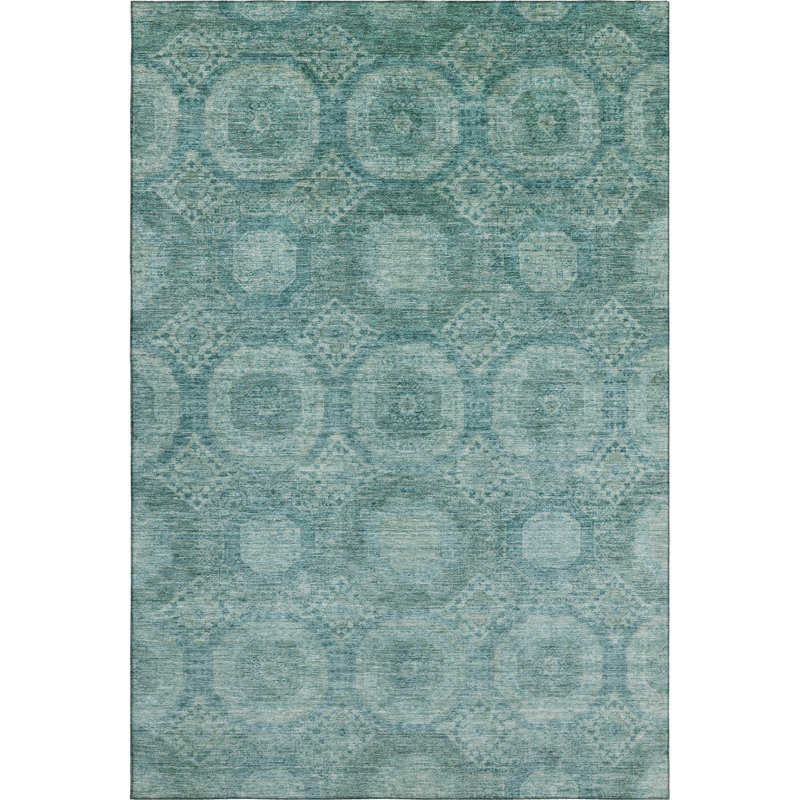 Premium Machine Washable Alaina AMF1925 Panels Rug, Rectangle 3' x 5'