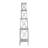 25.5x17x80.5" Rustic Iron 4-Tier Etagere with Twisted Rope Details
