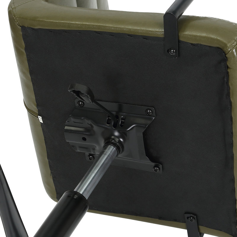 Chaise de bureau en similicuir avec base en acier Stephanie, Vert