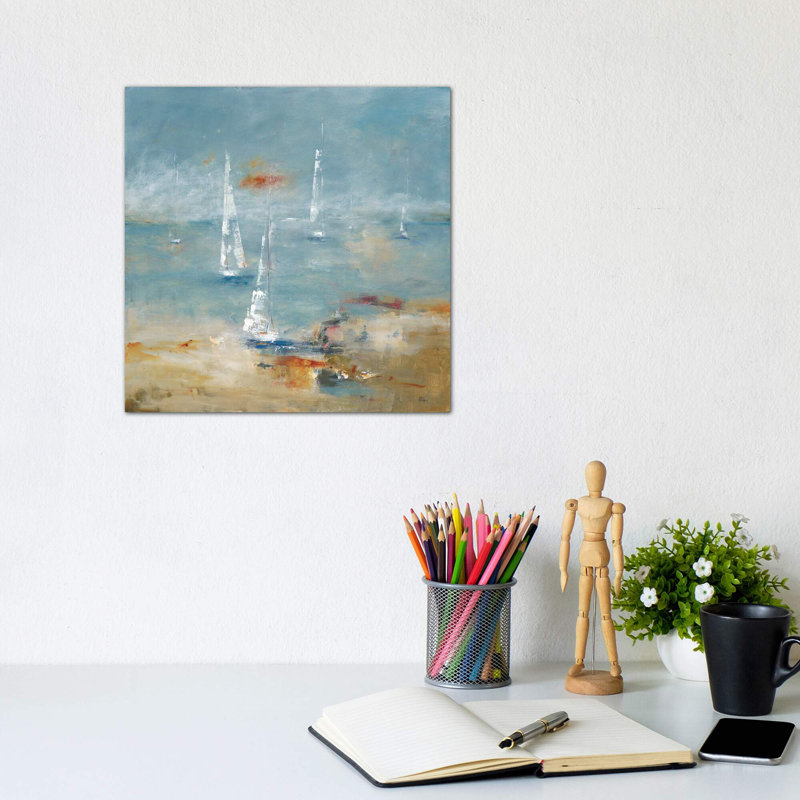 Sail Away by Lisa Ridgers - Wrapped Canvas Painting, 30.48 cm H x 30.48 cm W
