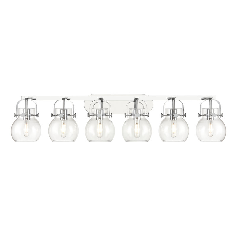 Éclairage pour meuble-lavabo mural 6 po 6 po Skerry, Transparent, Chrome poli