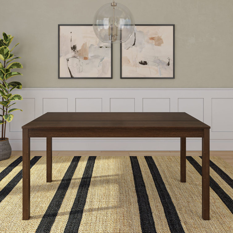 60 in Solid Wood Rectangular Dining Table