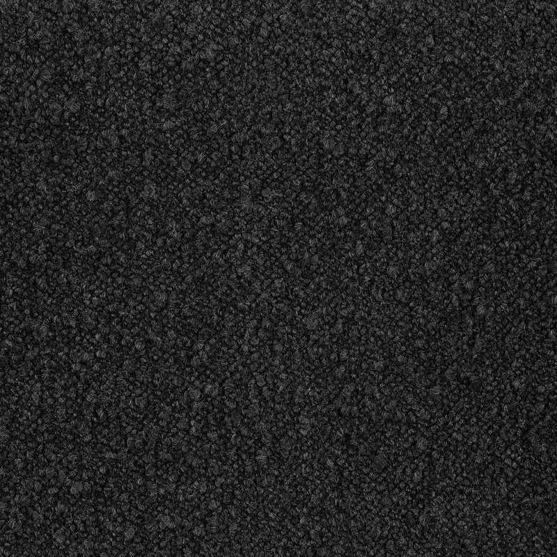 Chaise courbée rembourrée sans accoudoirs Charcoal Boucle, Gris anthracite