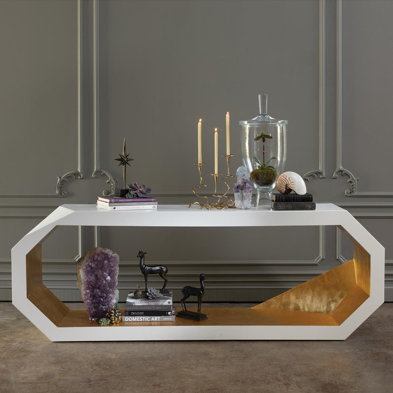Facet Console-Gold Leaf