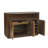 3 Door Bar Cabinet with Glass Shelves