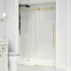 Elan E-Class 60-64" W x 76" H Sliding Frameless Shower Door with 3/8" Clear Glass