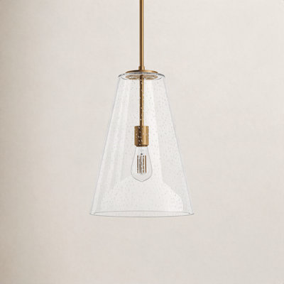 Evanne Single Light Glass Dimmable Pendant
