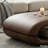 Auraflow Walnut Curved Coffee Table