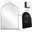 24X36 Inch Metal Framed Bathroom Cabinet,  Arched Recessed With Mirror And Adjustable Shelf Options Cabinet Mirror, Black Frame For Bathroom, Shelves Organization-603232055