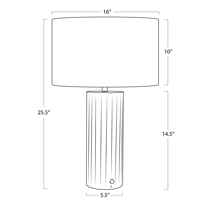 Tambour Marble Table Lamp