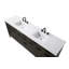 Meuble-lavabo double 84 po en chêne chocolat-119513606