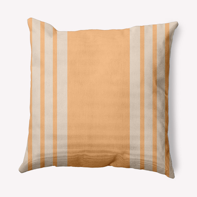 Coussin décoratif à rayures, 18 po x 18 po, Or