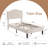 Twin Upholstered Bed With 2 Nightstands – Modern Bedroom Set-1825575454