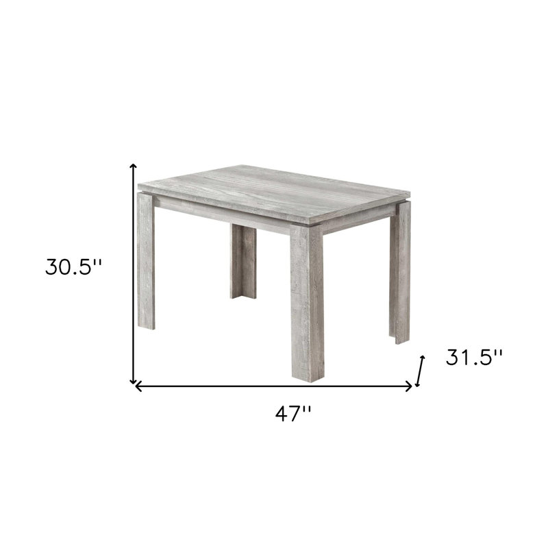  Table de salle à manger 47 "grise, Bois brun / gris