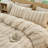 DONEUS Striped Duvet Cover Set 100% Washed Cotton Linen Like Soft Feelling 3 Pieces Bedding Set-121887697-121887707