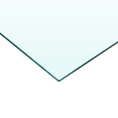 Plateau de table rectangulaire en verre trempé de 47,2 x 23,6 po de haute résistance pour une utilisation robuste de 3/8 po d'épaisseur et de 47,2 po de long, idéal pour exposer des articles
