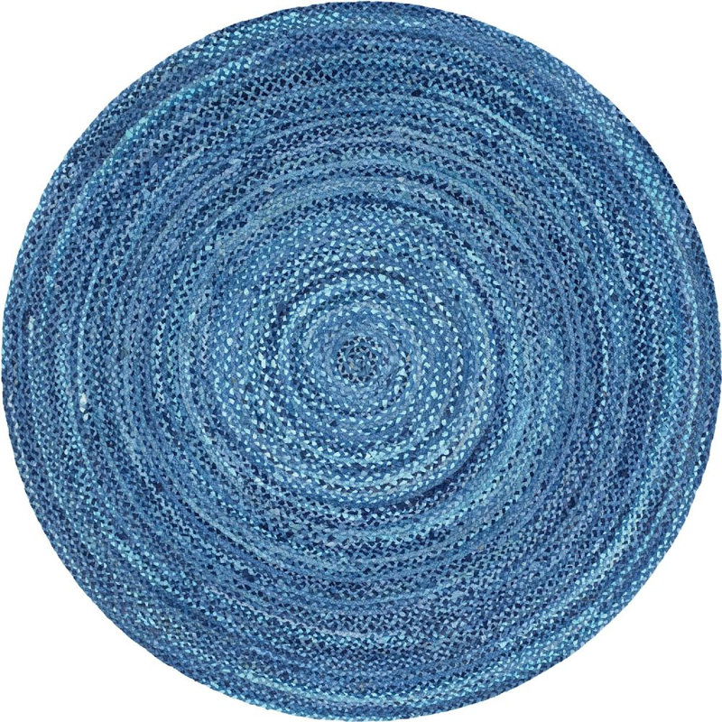 Branton Cotton Southwestern Indoor Rug, Round 8'