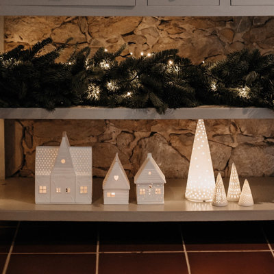 Ensemble de maison en pain d'épice Village House Porcelain Village - 3 pièces