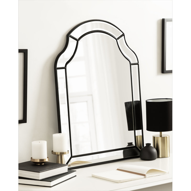 Esmond Engineered Wood Flat Mirror, Black, 31.5" x 24"