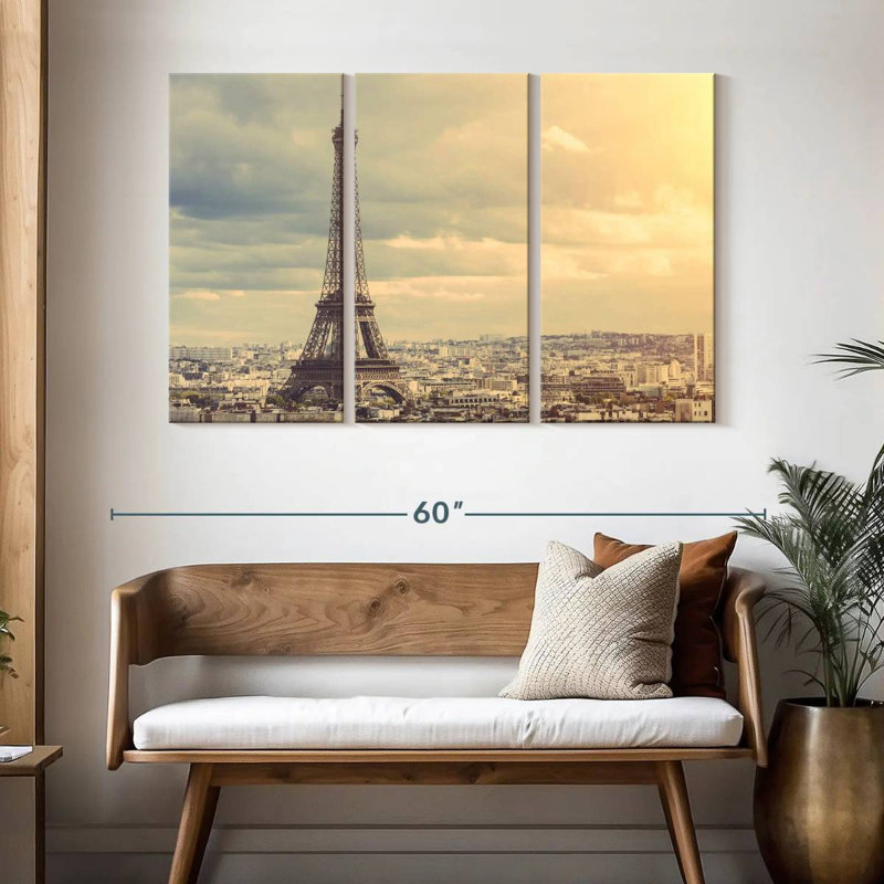 Sebbie Sepia Eiffel Tower Paris, 32" H x 50" W
