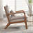 Eimantas 25.79" W Comfort Linen Upholstered Arm Accent Chair With Lumbar Pillow-98593152