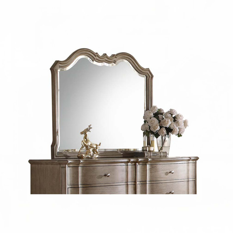 Miroir antique à finition taupe