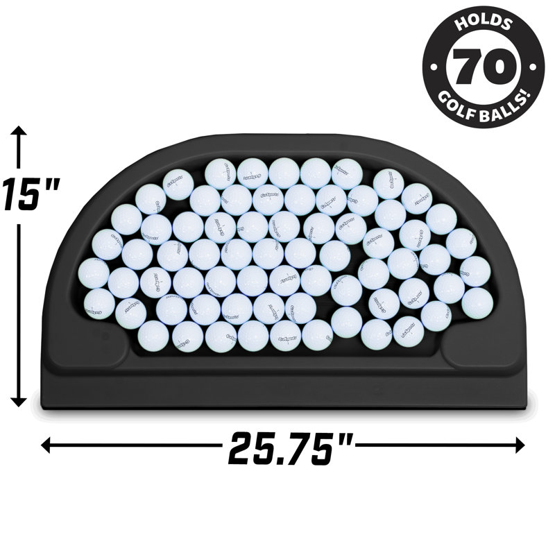Plateau de balle de golf toutes saisons - un excellent accessoire pour la pratique à domicile, Noir