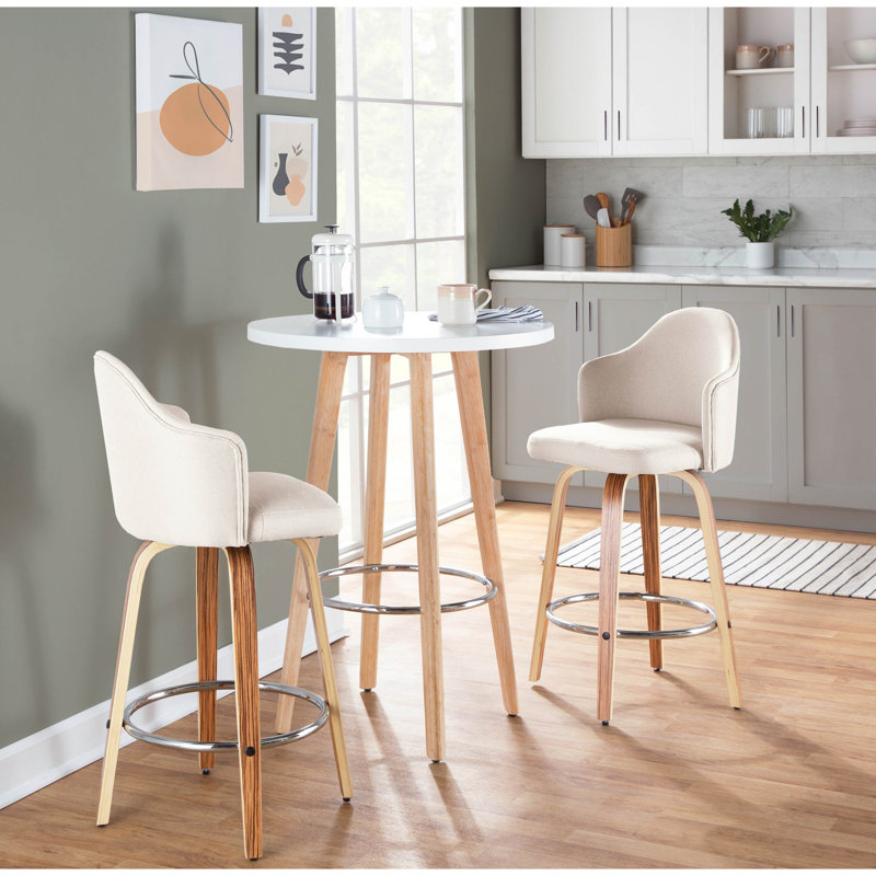 Tabouret de comptoir contemporain, Blanc