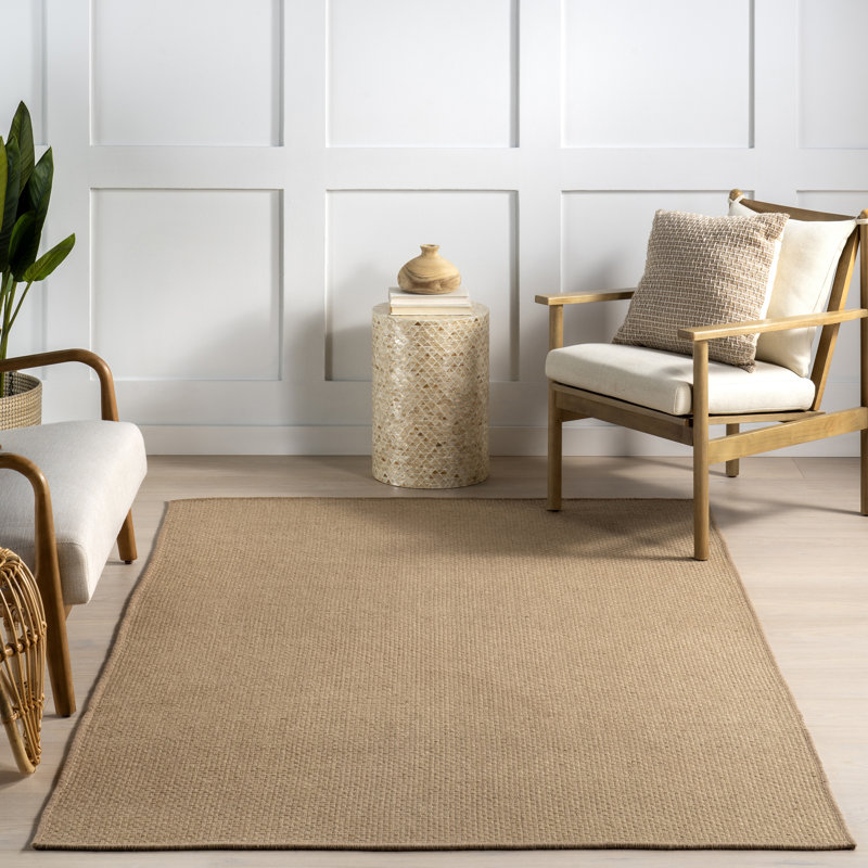 Tapis en jute uni Cassidi, Rectangle 7 pi 6 po x 9 pi 6 po