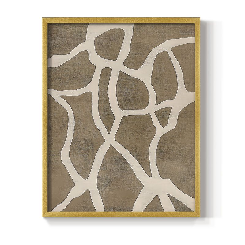 «Abstract CXLV III», reproduction encadrée - prête à être accrochée, H 14 po x l 11 po, Or
