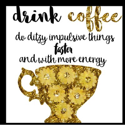 Coffee by Jill Meyer - Picture Frame Textual Art Print on Paper -  Buy Art For Less, IF JM1683 24x24 1.25 Black