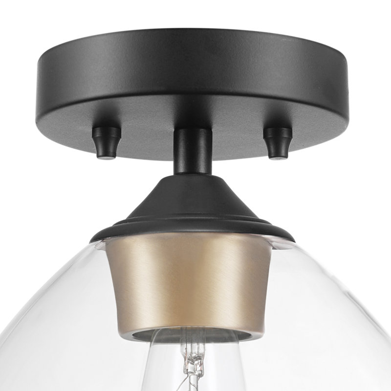 Orhan Flush Mount, Matte Black