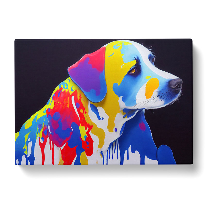 Painted Dog Vol.1 Abstract - Wrapped Canvas, 50cm H x 76cm W x 3cm D