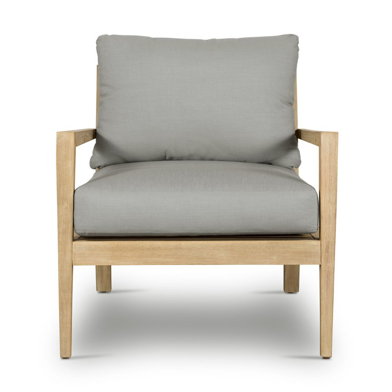 Chaise de patio avec coussins Turbotville, Natural, Royal Taupe