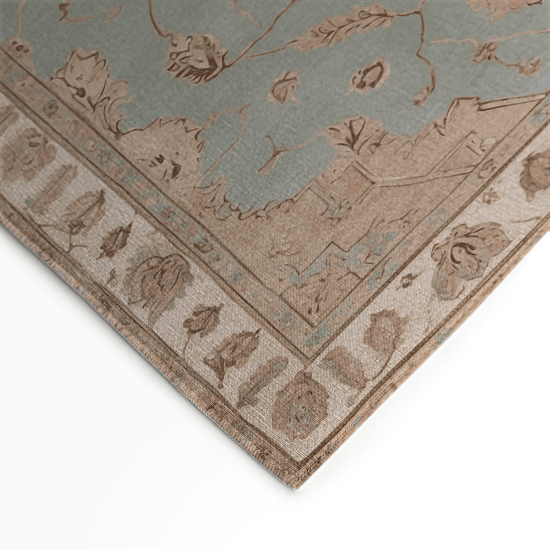 Tapis gris d'intérieur et d'extérieur Tabriz, Rectangle 9 pi x 12 pi