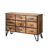 Retro Walnut Solid Wood Accent Cabinet