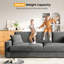 4 Seater Corduroy Sofa-1431803796